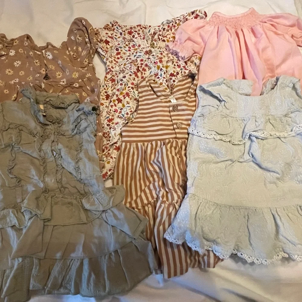 25 pc sz 18 months girls summer dresses onesies outfit sets - Picture 4 of 10